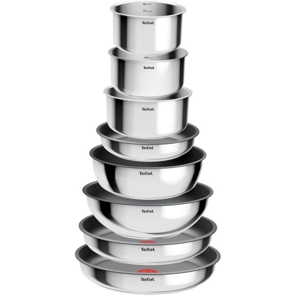 Batterie de cuisine TEFAL Cook Eat 17pcs Ingenio Inox