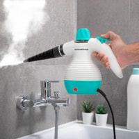 Vaporetta a Mano Multiuso con Accessori 9 in 1 Steany 1000W - Bianco - 25,5x23,6x14,7 cm