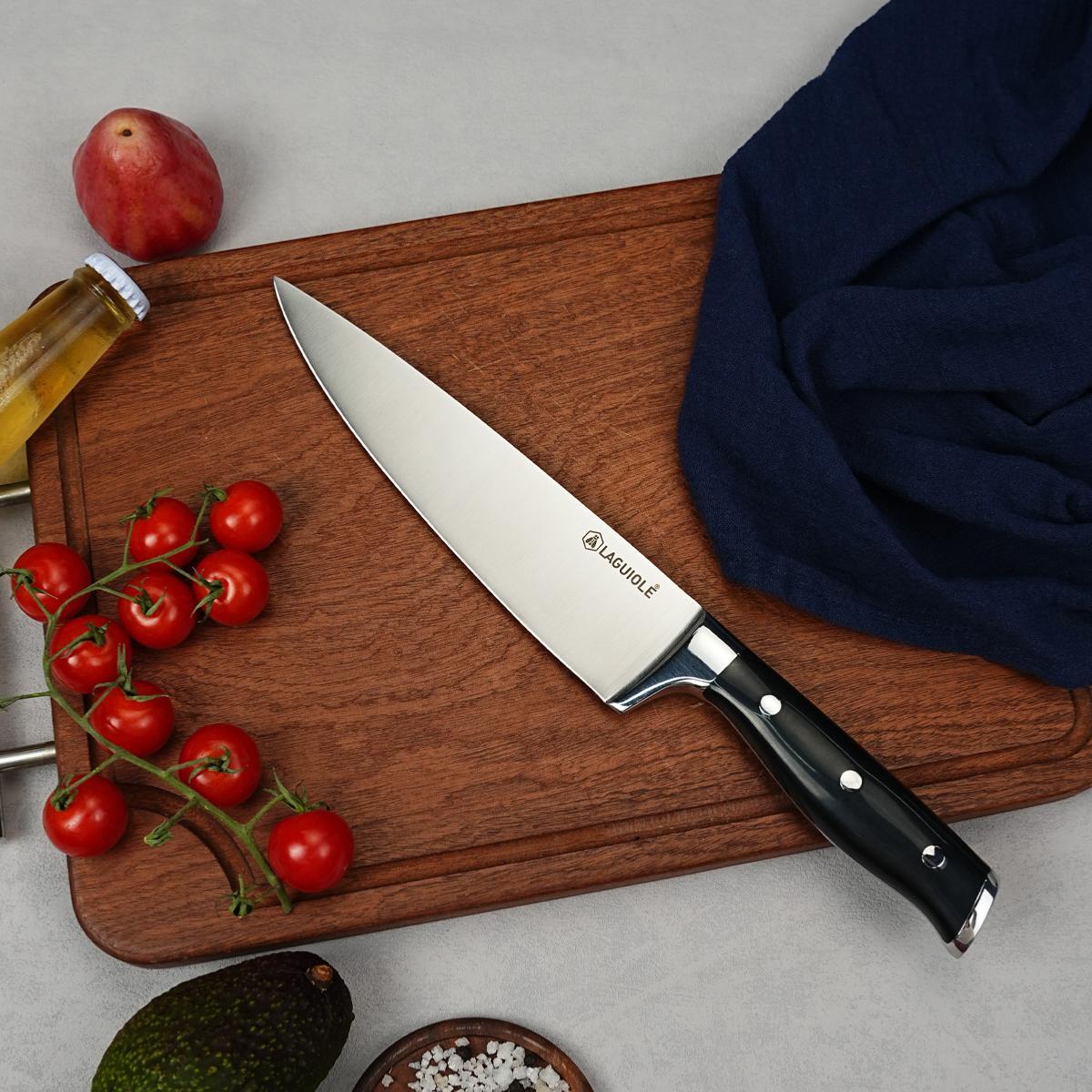 Couteau de chef noir 34cm - "Essentials"