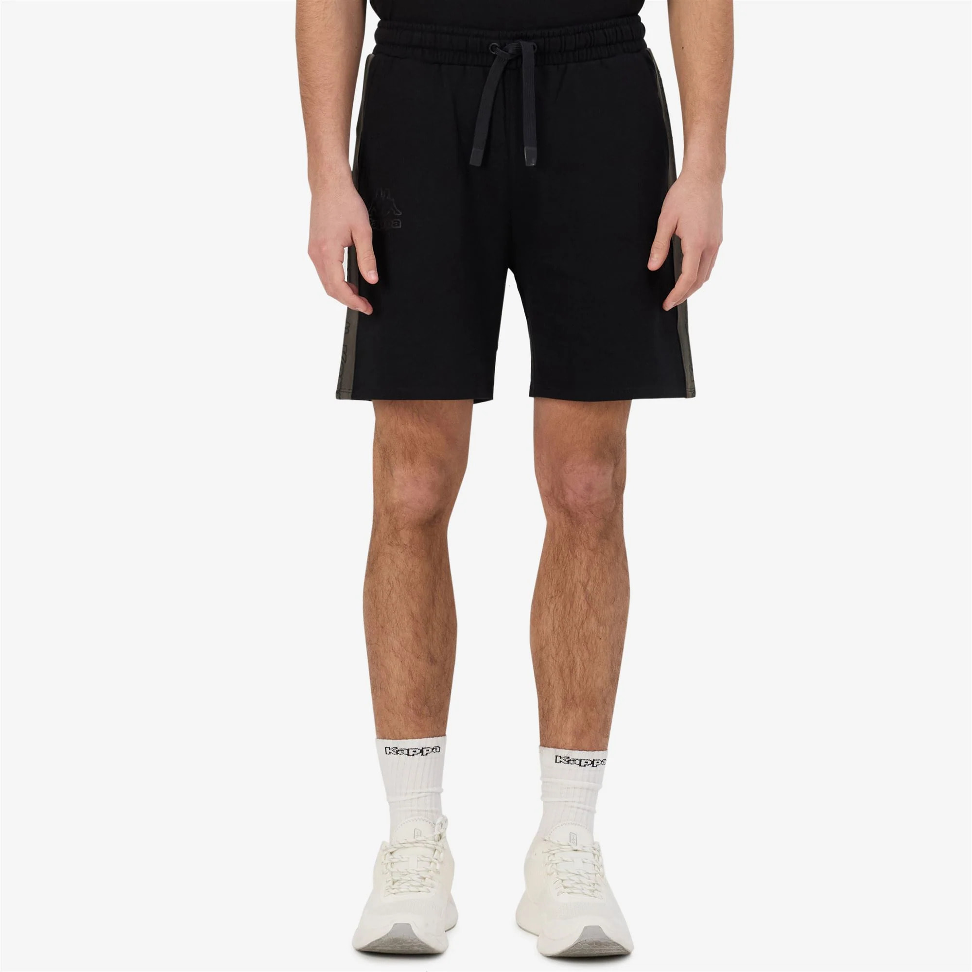 Kappa - Pantaloni Corti Uomo Nero - Logo Tape Gerri