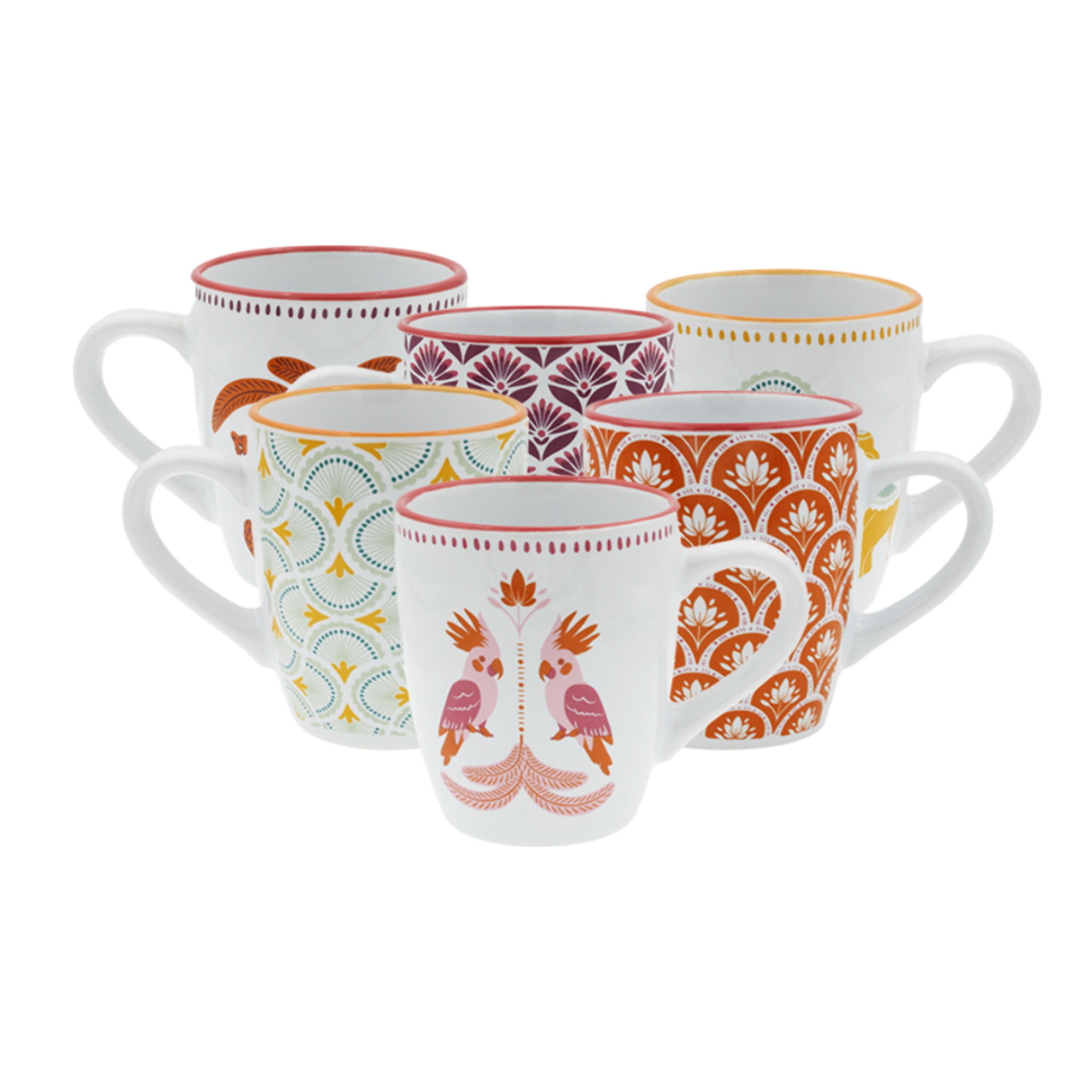 Lot de 6 mugs, ZOELA
