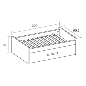 Cama Nido Marmota - Dos Camas de 90 o Cama + Cajón de almacenaje - Práctica y Robusta