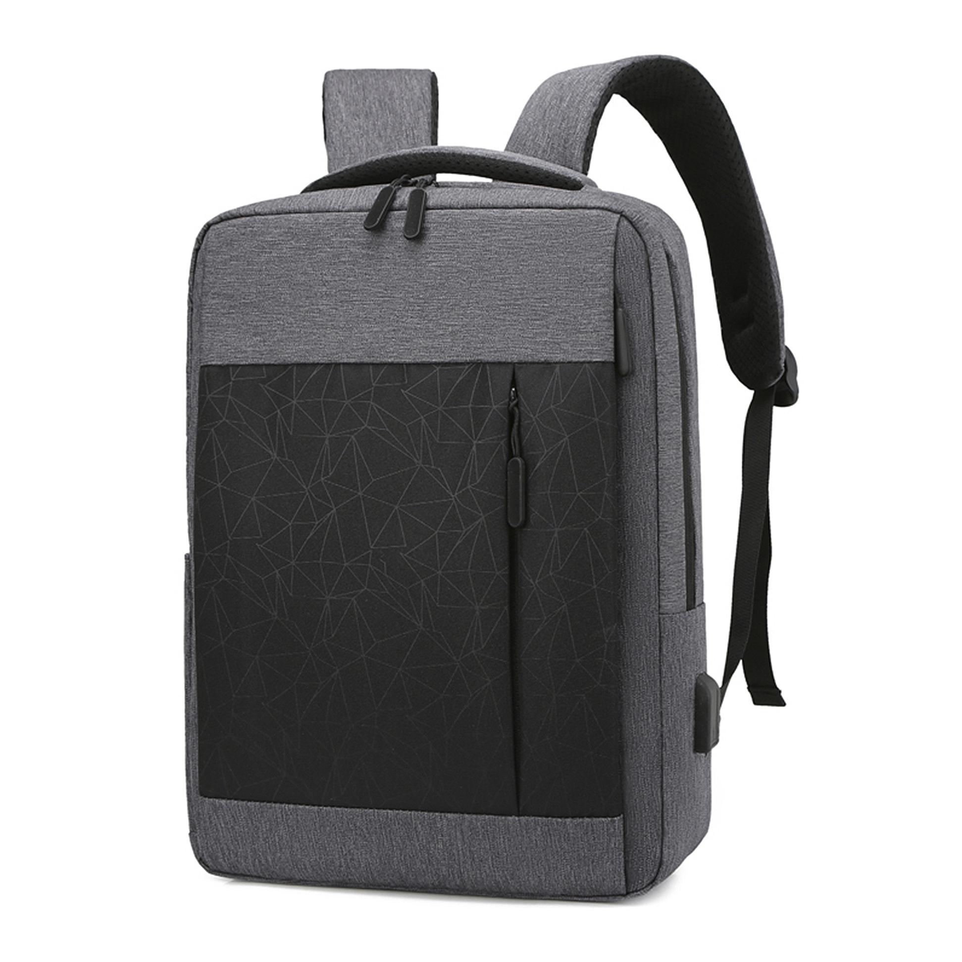 DAM Mochila para Laptop con interfaz de carga USB. 30x11x42 Cm. Color: Gris