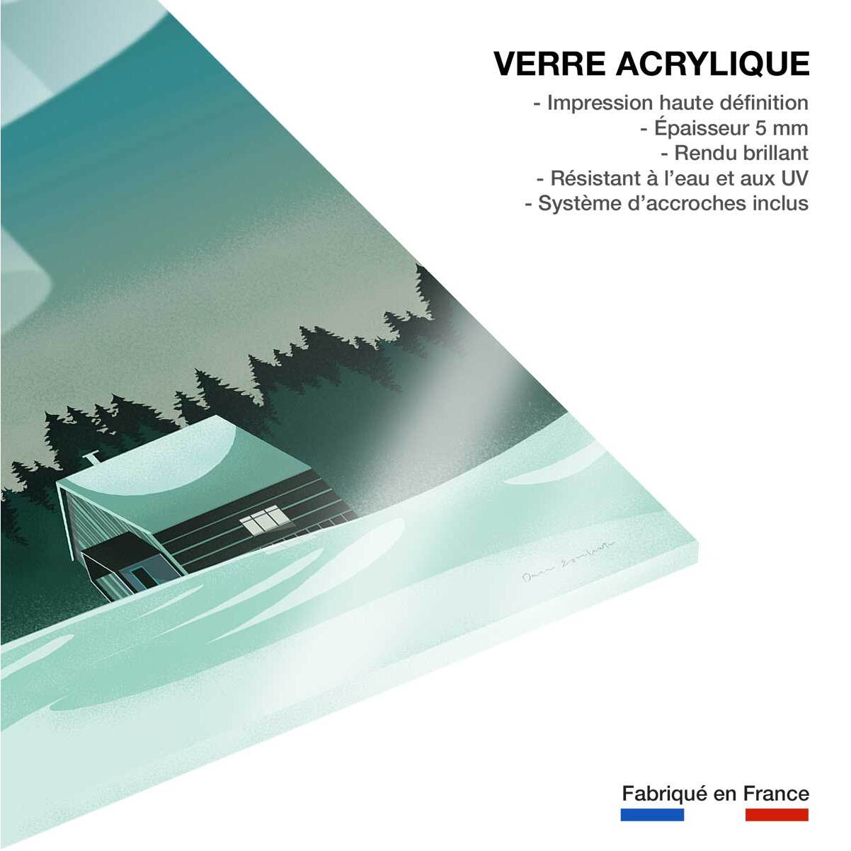 Tableau paysage Laponie finlandaise Tableau plexiglas