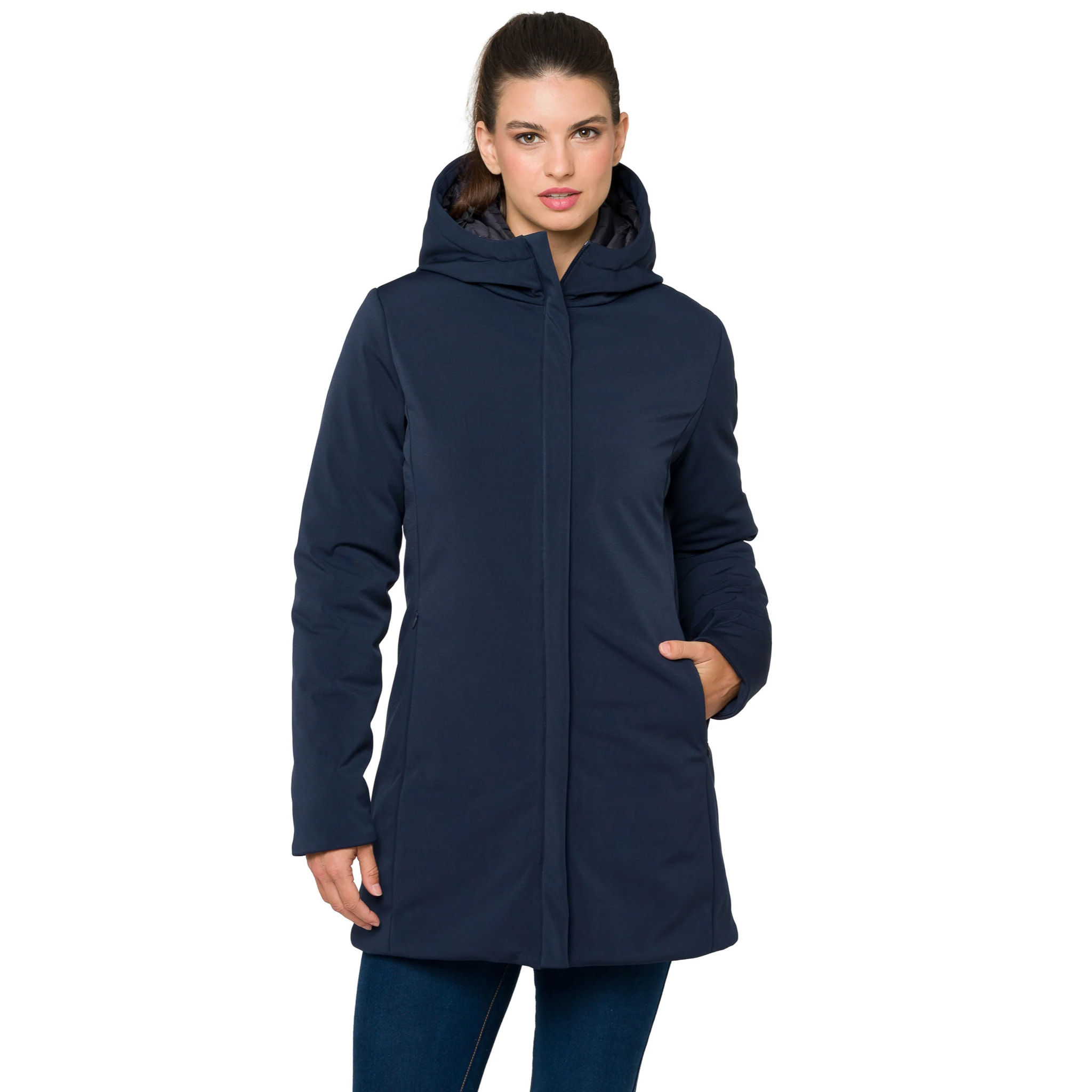 Parka JAQUELINE imbottito impermeabile blu
