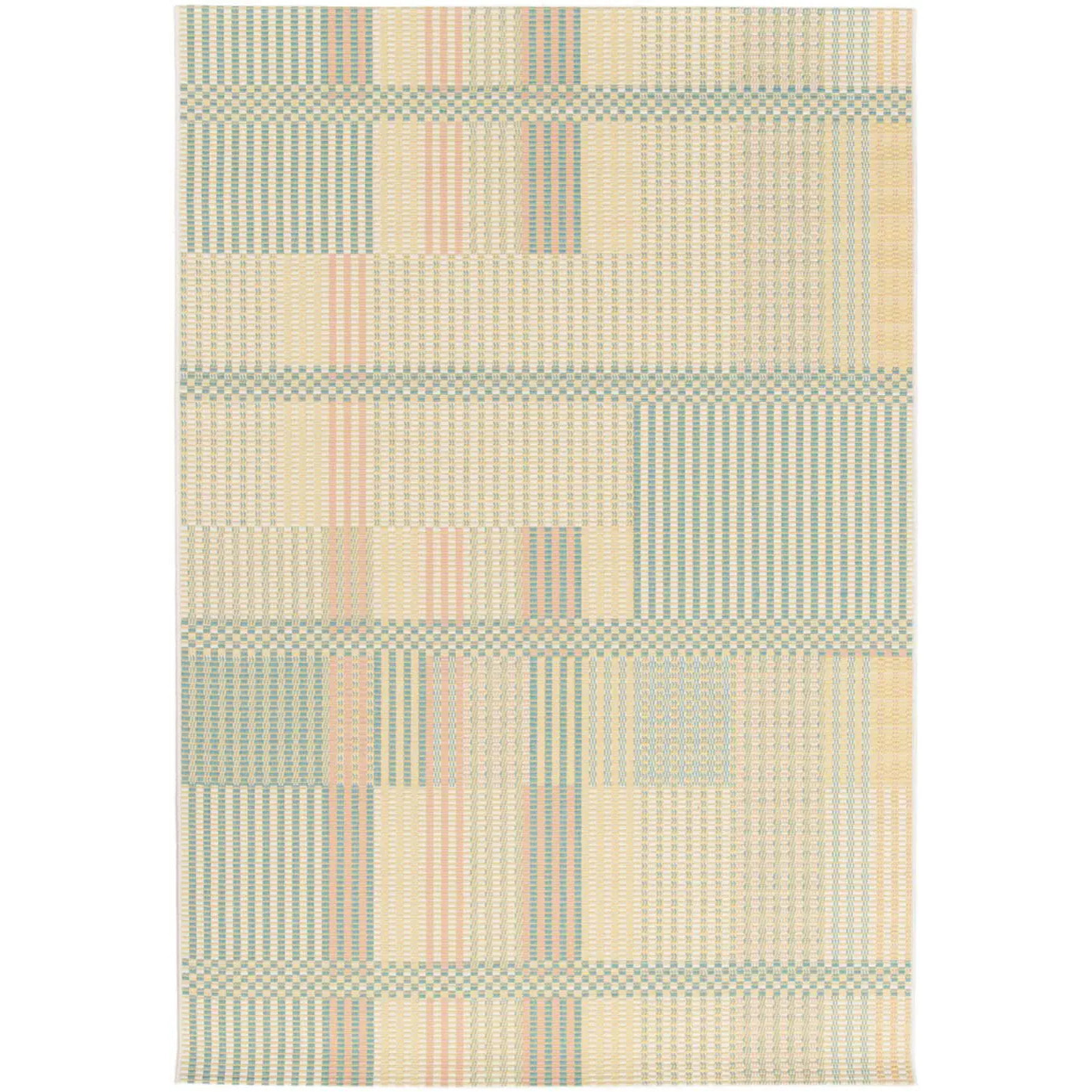 MANILA Alfombra geométrica de exterior-interior en tonos pastel, varias medidas disponibles.