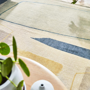 Tapis salon et chambre fait à la main en laine motif abstrait NUITORK