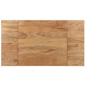 Table de bar haute extensible carrée en bois massif L80-135 cm BALTO
