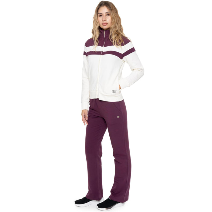Chándal de invierno para mujer Leone 1947 Never Without,cuello alto y cremallera