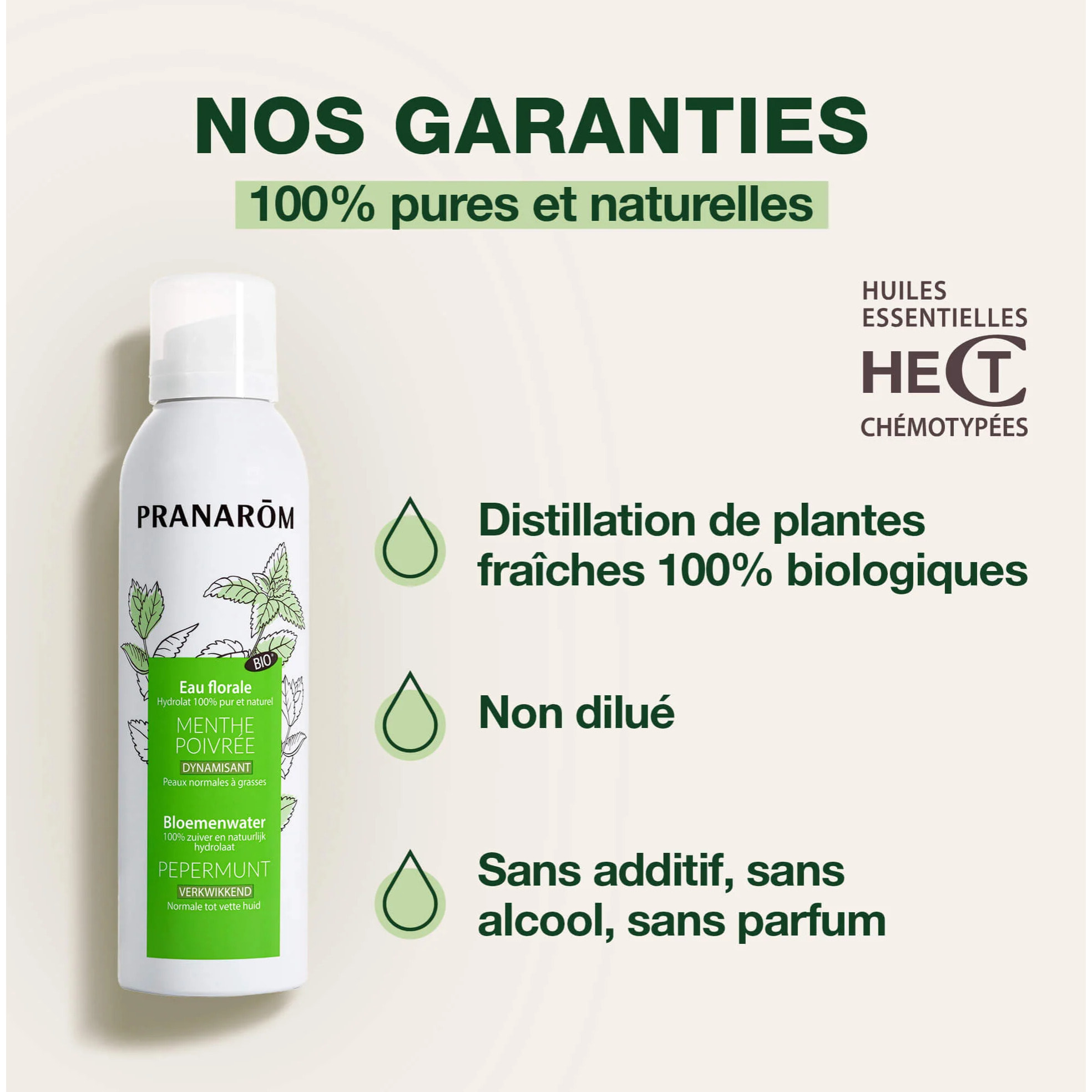 Pranarom - Hydrolat de Menthe poivrée - Bio - 150 ml