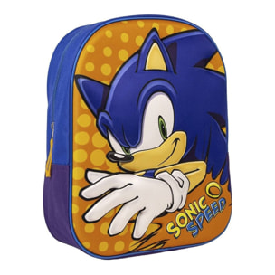 Mochila infantil 3d sonic