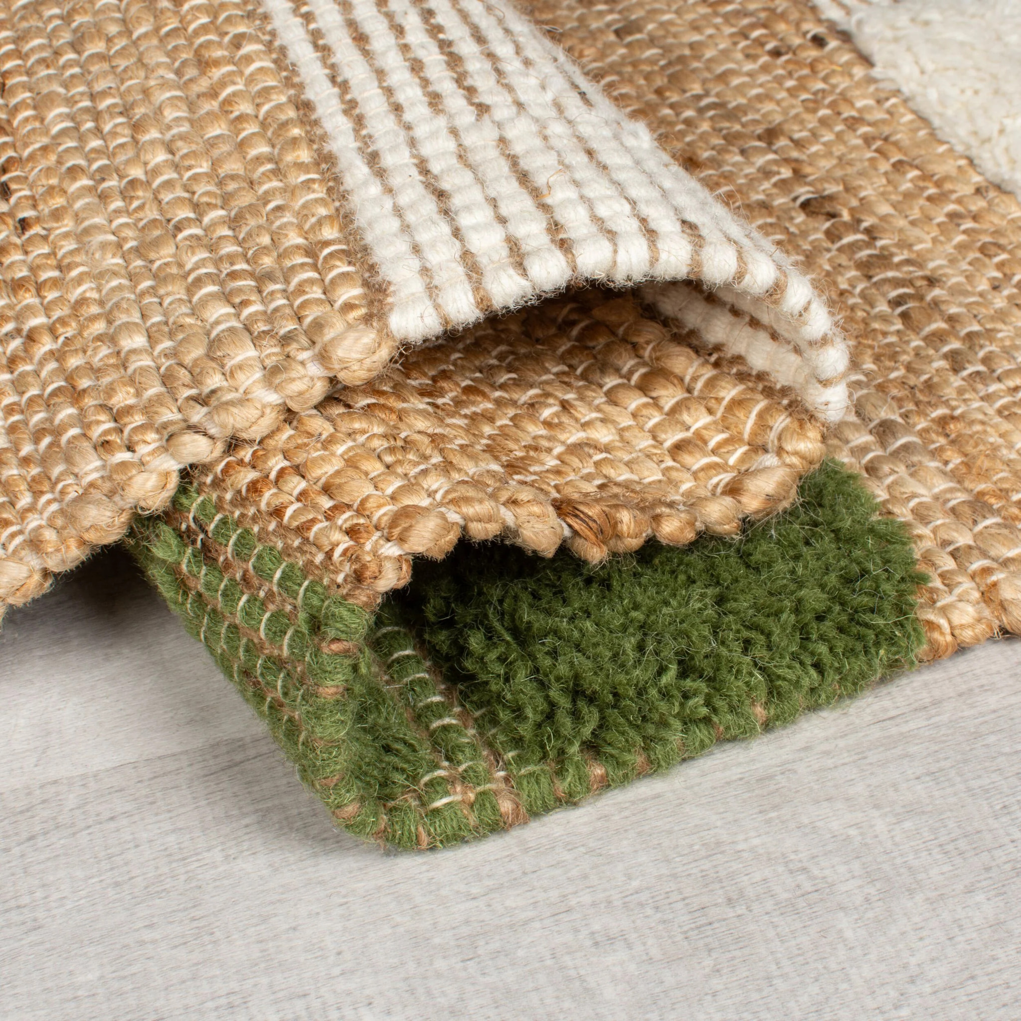 Tapis jute et laine MEDINA BLOCKS