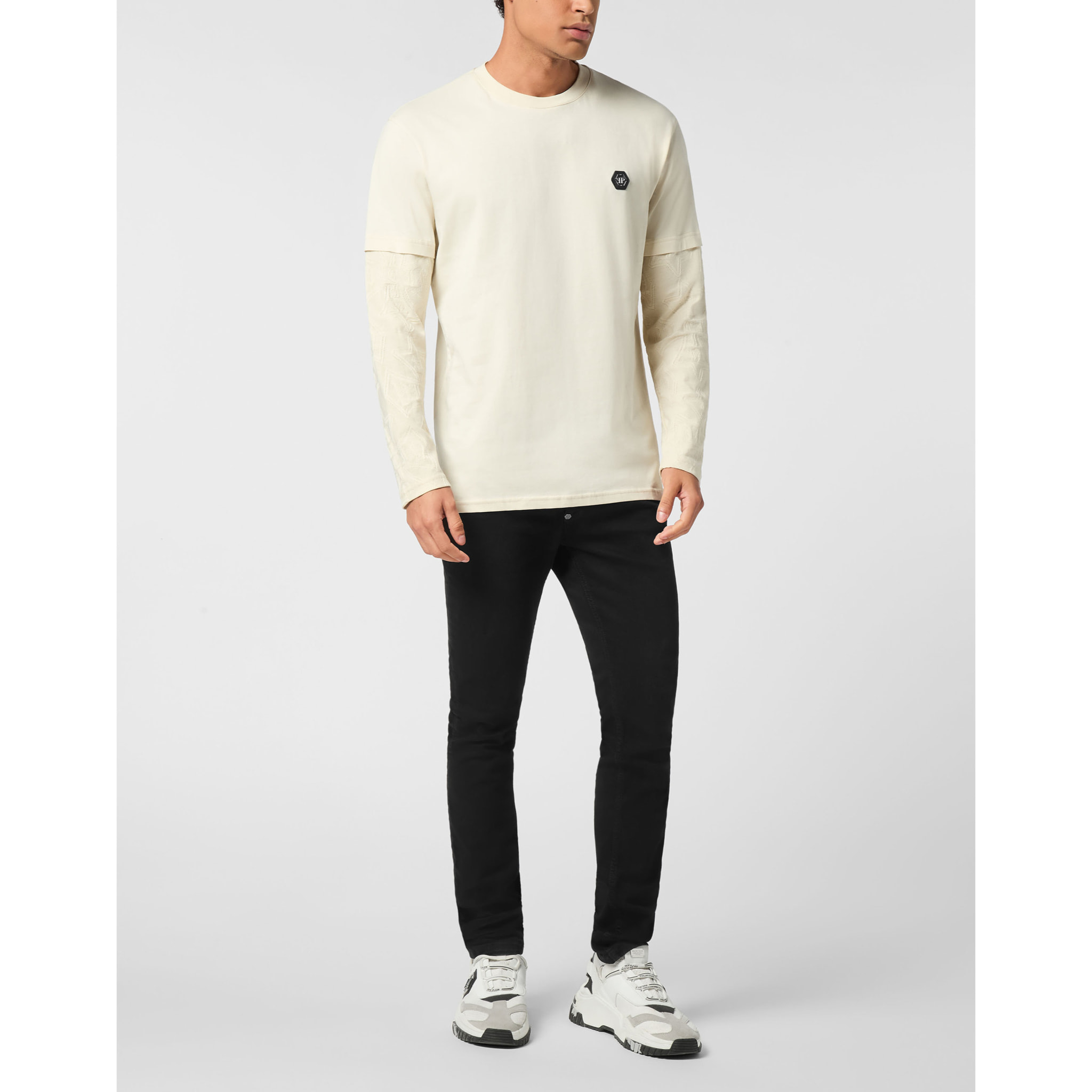 PHILIPP PLEIN Camiseta Cuello Redondo Ls CREST