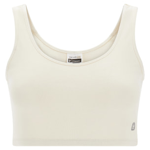 Top da donna in jersey di cotone con spalline regular