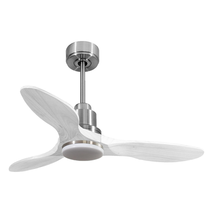 Ventilateur de plafond Réversible  Thermostat Dimmable Wifi Moteur à courant continu Toits en pente Télécommande Lumière à trois tons Hypersilence Mémoire