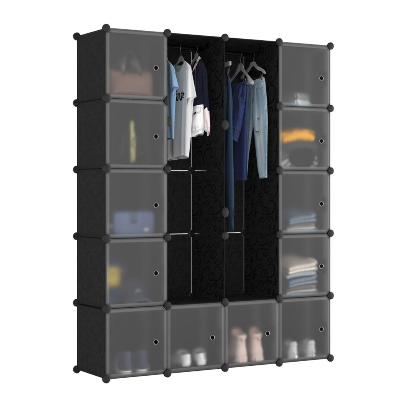 Armoires de rangement cubes - Noir