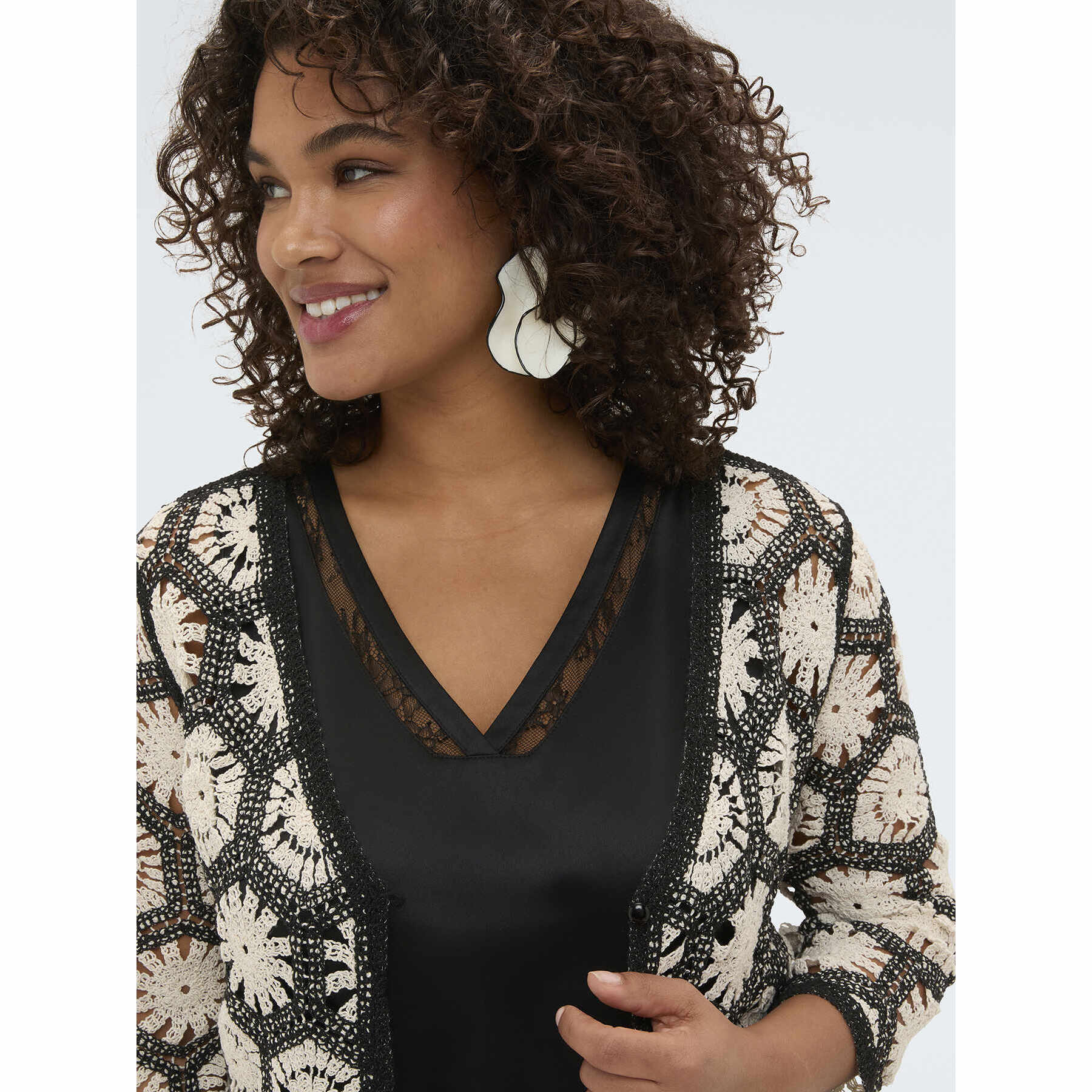 Fiorella Rubino - Cardigan de crochet - Negro