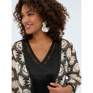 Fiorella Rubino - Cardigan de crochet - Negro