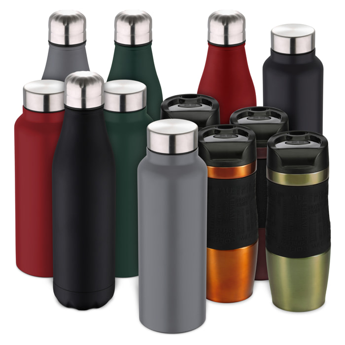 Botella agua 750ml gris Walking anywhere- Bergner