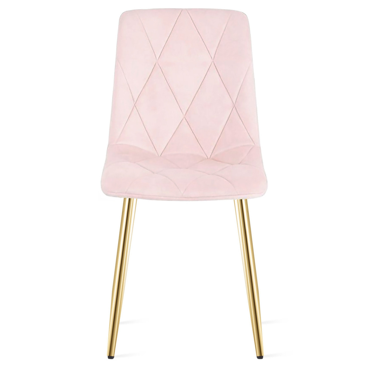 Sedia Libra in Velluto Rosa Chiaro con Gambe Oro