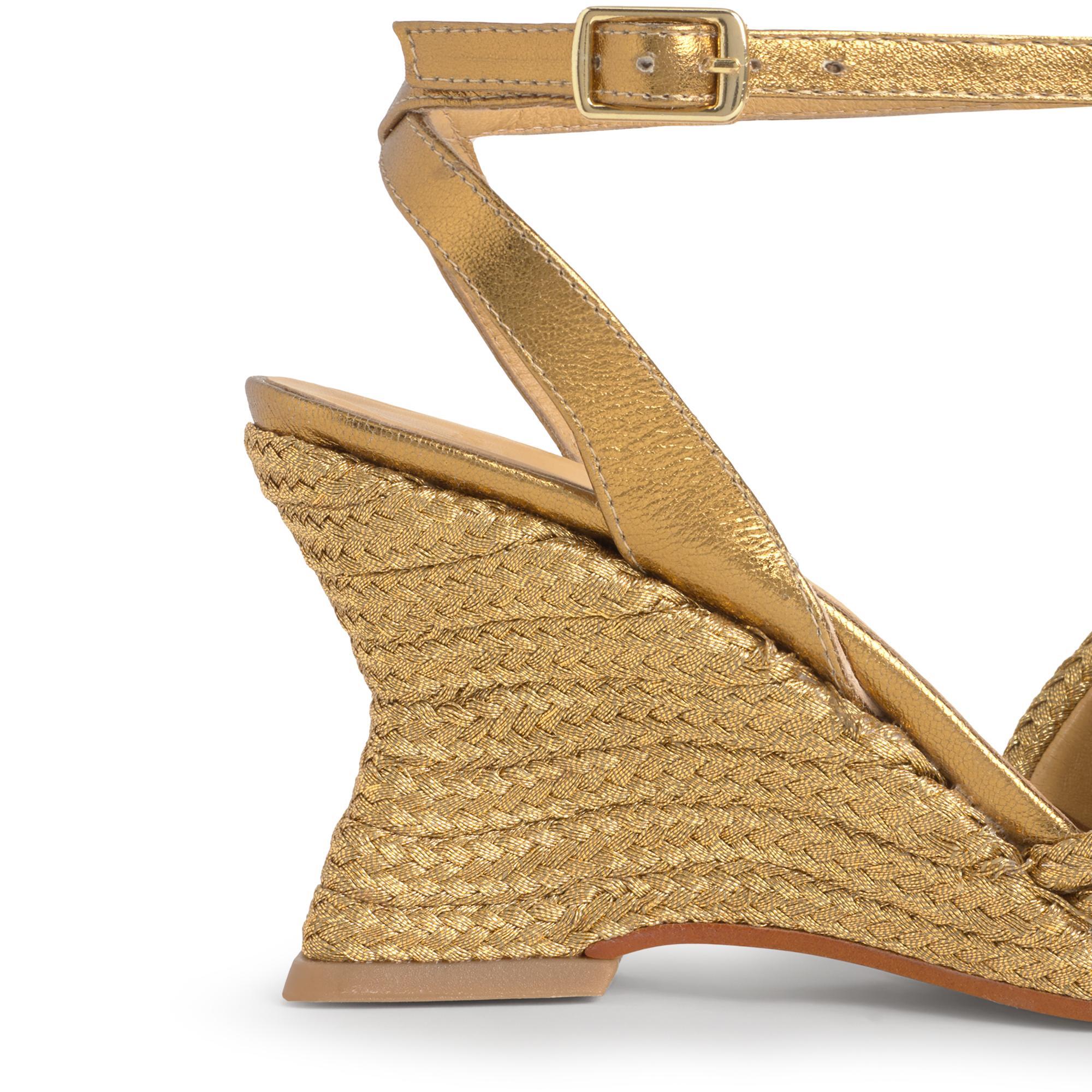 Alpargatas de cuña de mujer Julia trenzada y punta afilada