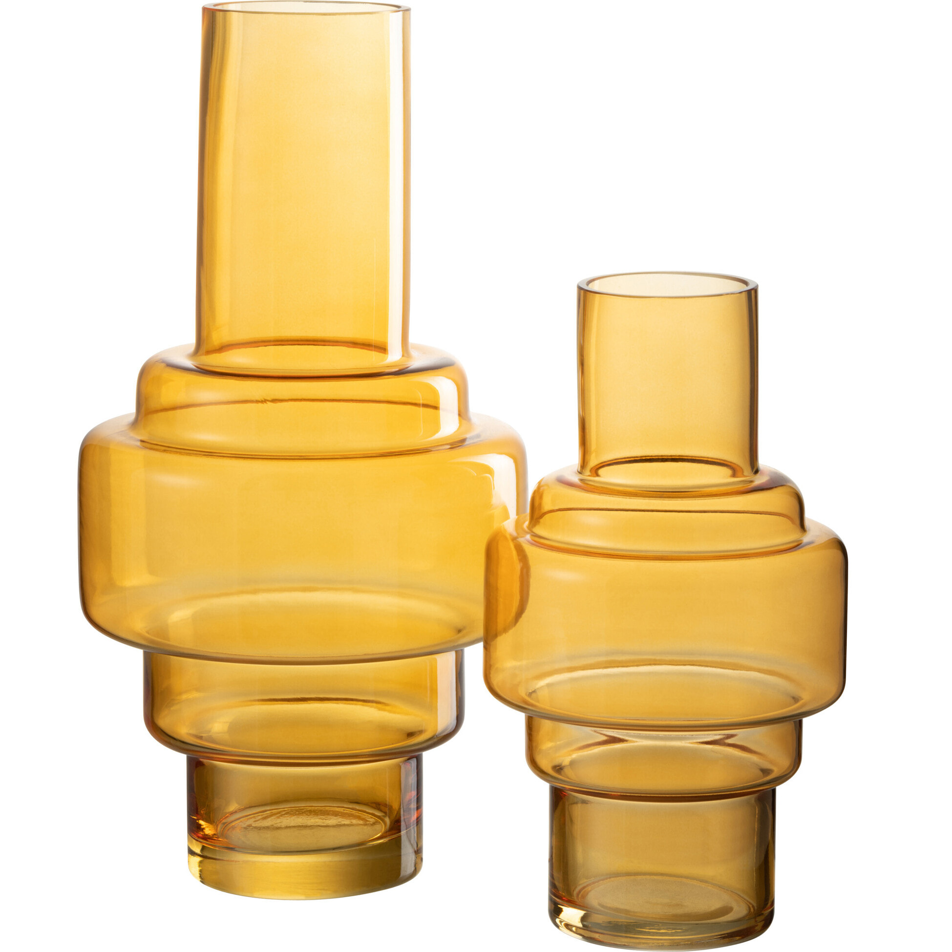 J-Line vase Rino - verre - ocre - large - 36 cm de hauteur