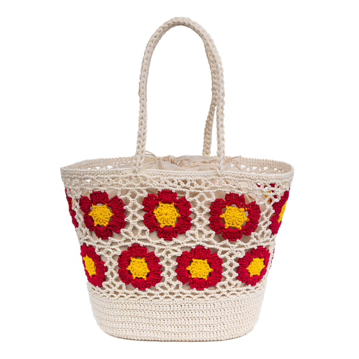 Belbo Bolso de hombro Mujer. Fabricaco en algodón tejido artesanal a mano.