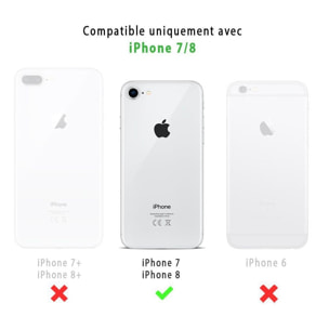 Coque iPhone 7/8/ iPhone SE 2020 intégrale avant arriere transparente 360° Ultra Slim en silicone souple