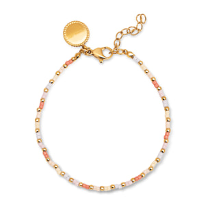 Pulsera Floral Colors Acero Baño Oro