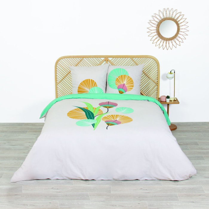 Parure housse de couette 3pcs coton 57fils gana