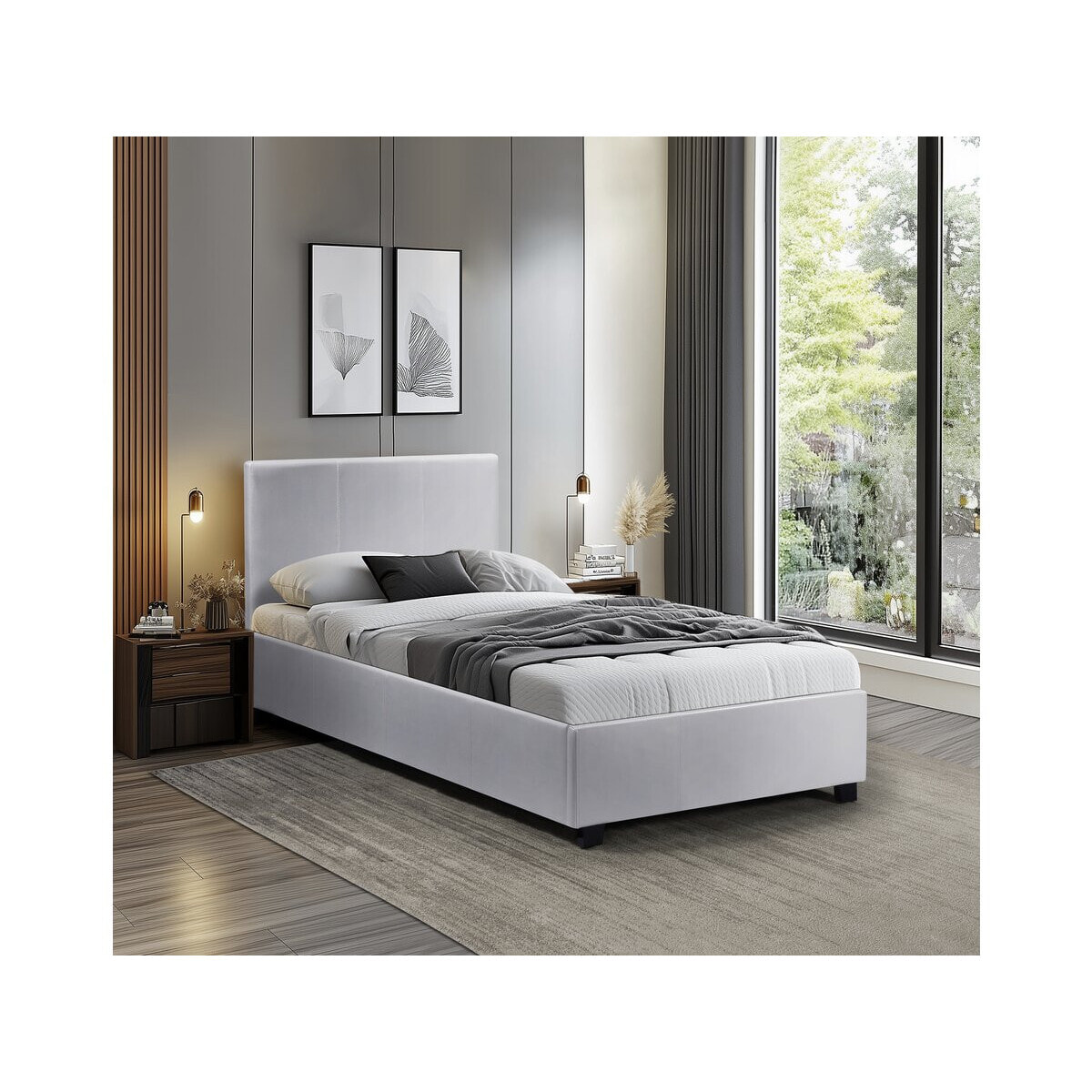 Lit avec coffre "Carla" - 90 x 190 cm - Blanc