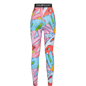 PHILIPP PLEIN Leggings BOMBING GRAFFITI