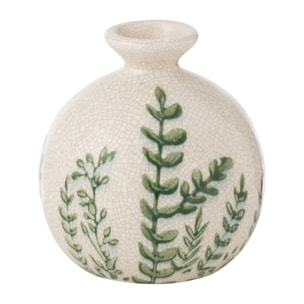 J-Line vase Ferny Bourgeon - poterie - vert/blanc