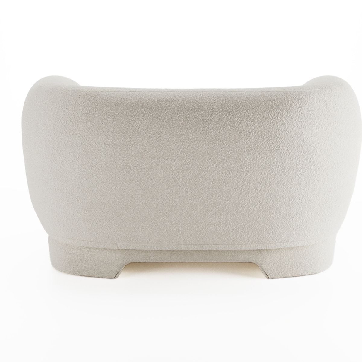 Loveseat Albano - Fauteuil 1,5 place bouclé crème