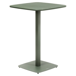 Table haute de jardin 2 places Alegoria 70x70cm vert laurier