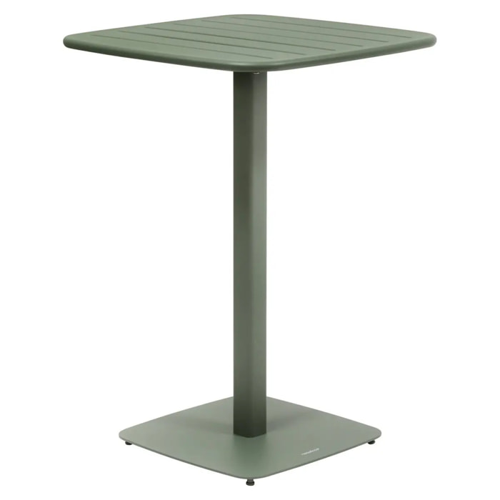Table haute de jardin 2 places Alegoria 70x70cm vert laurier