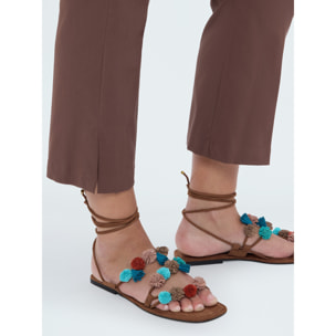 Fiorella Rubino - Pantaloni Kick Flare - Marrone