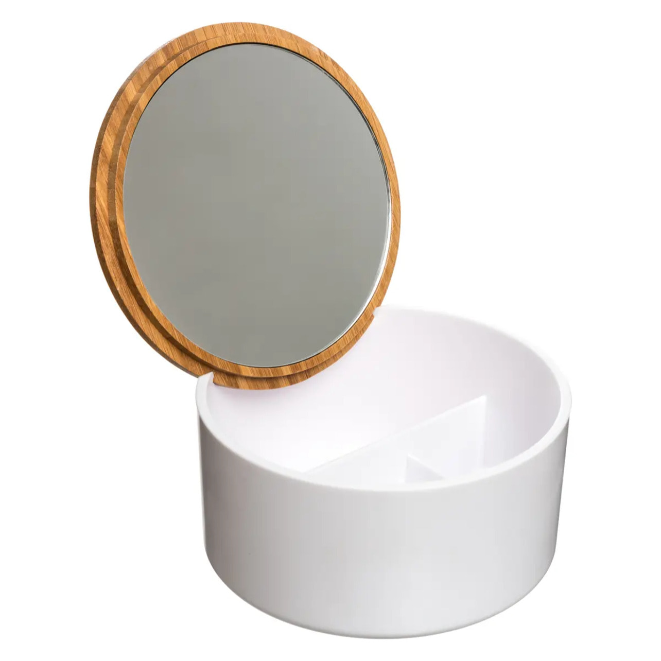 Boîte de rangement avec miroir Blanc Naturéo