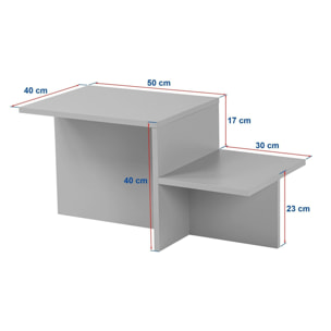 Table basse moderne effet bois naturel - 2 niveaux MARFA