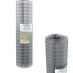 Rotolo Rete Metallica Per Recinzioni 25 M Zincata Elettrosaldata Rigida Maglia 75 x 50 mm Per Giardino Orto Piante Spazi Esterni (125 Cm)