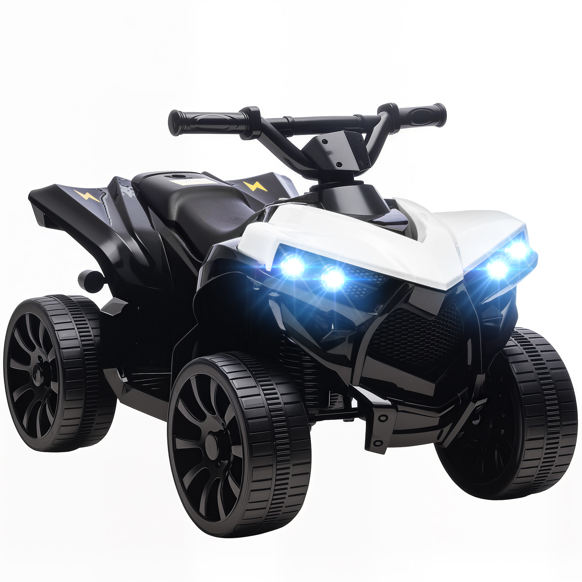 Quad Eléctrico para Niños 6 V, Quad para Niños de 37 a 72 Meses, Velocidad hasta 3â€¯km/h, con Faros y Música, Blanco