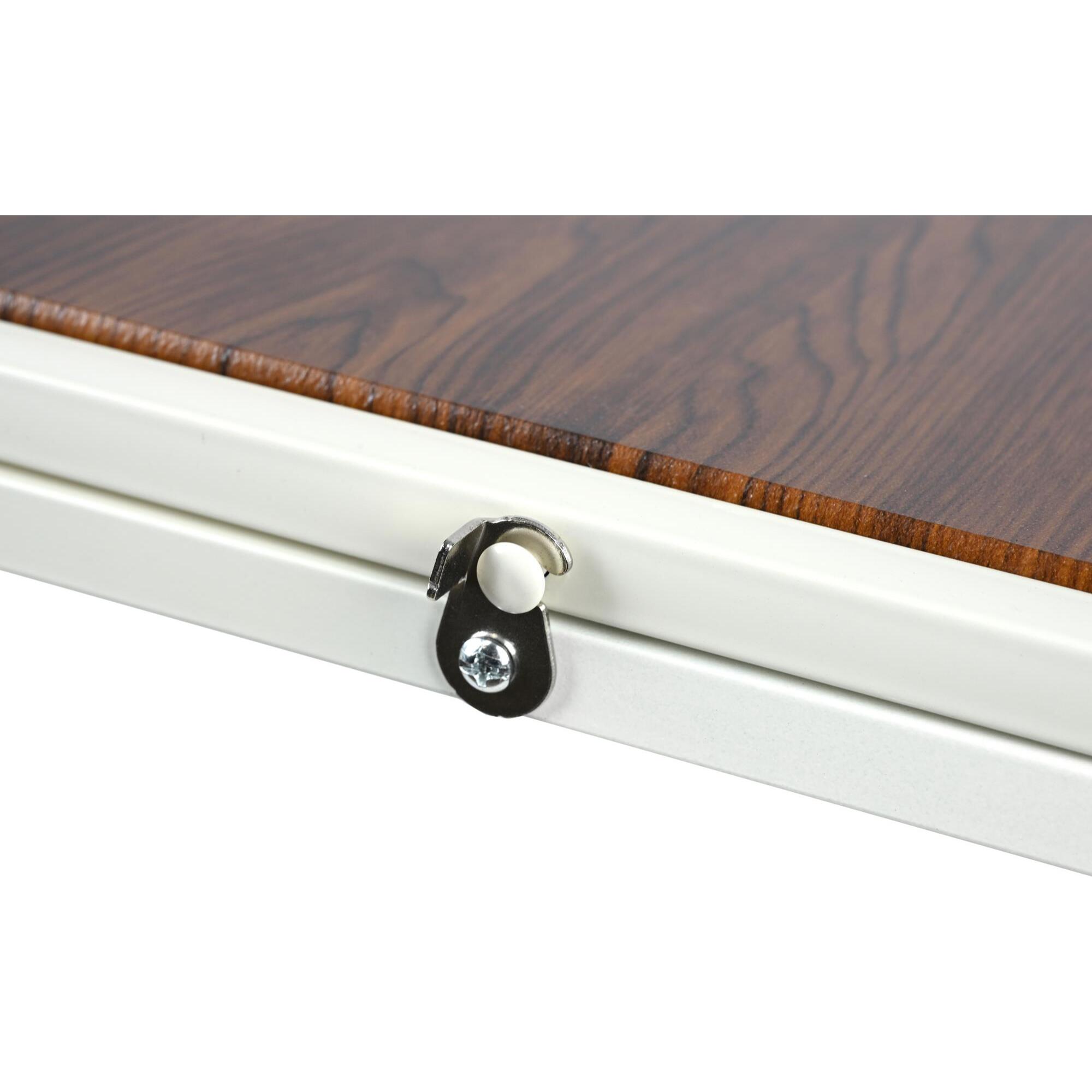 Carito de almacenaje plegable de 3 estantes con ruedas color blanco