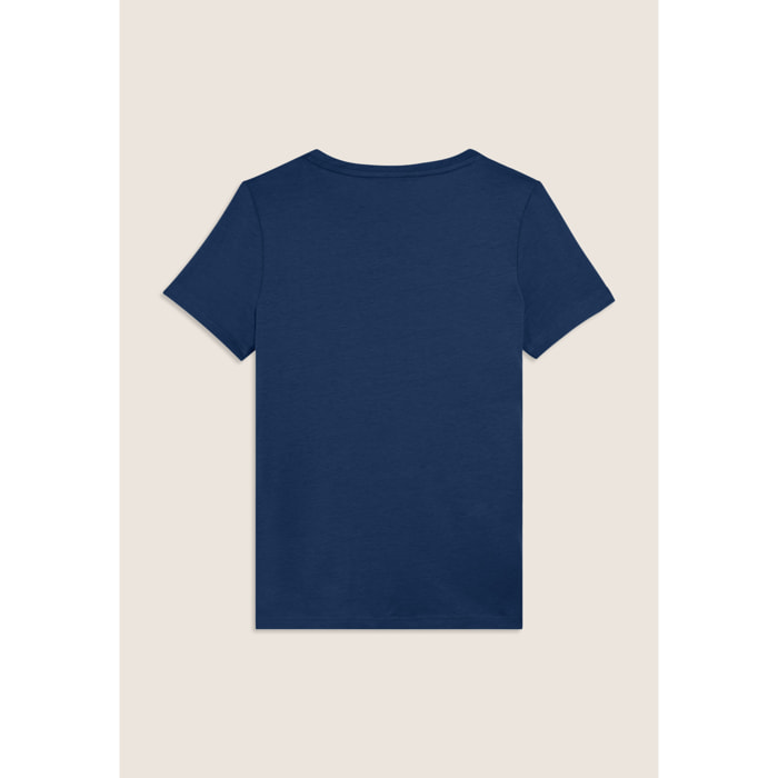 T-shirt Manica Corta con Dettagli Animalier e Borchie