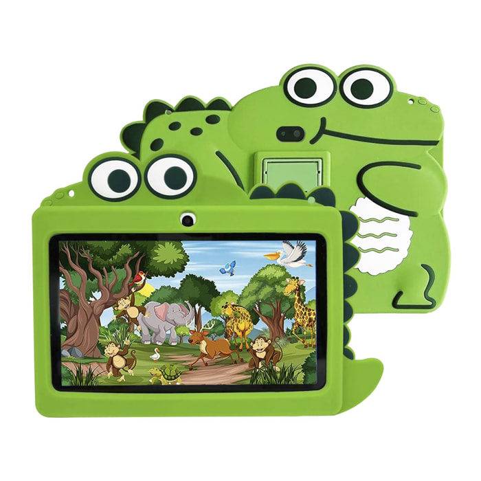 Tablet per bambini WiFi K706. Sistema operativo Android 7. Schermo da 7 pollici 1024x600px. MTK6735 1 GB di RAM + 8 GB. Doppia fotocamera.