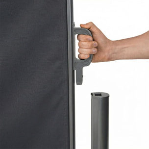 Tende Da Sole Paravento a Scorrimento Laterale Avvolgibile 180X300Cm. Corpo Interamente In Alluminio. Colore Grigio