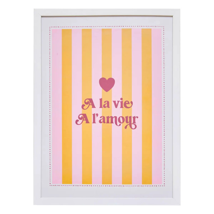 Affiche encadrée Cheri pêche 30x40cm
