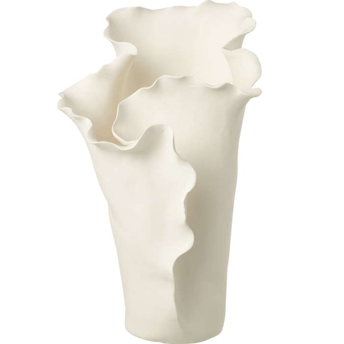 J-Line vase Helix Irrégulier - céramique - blanc