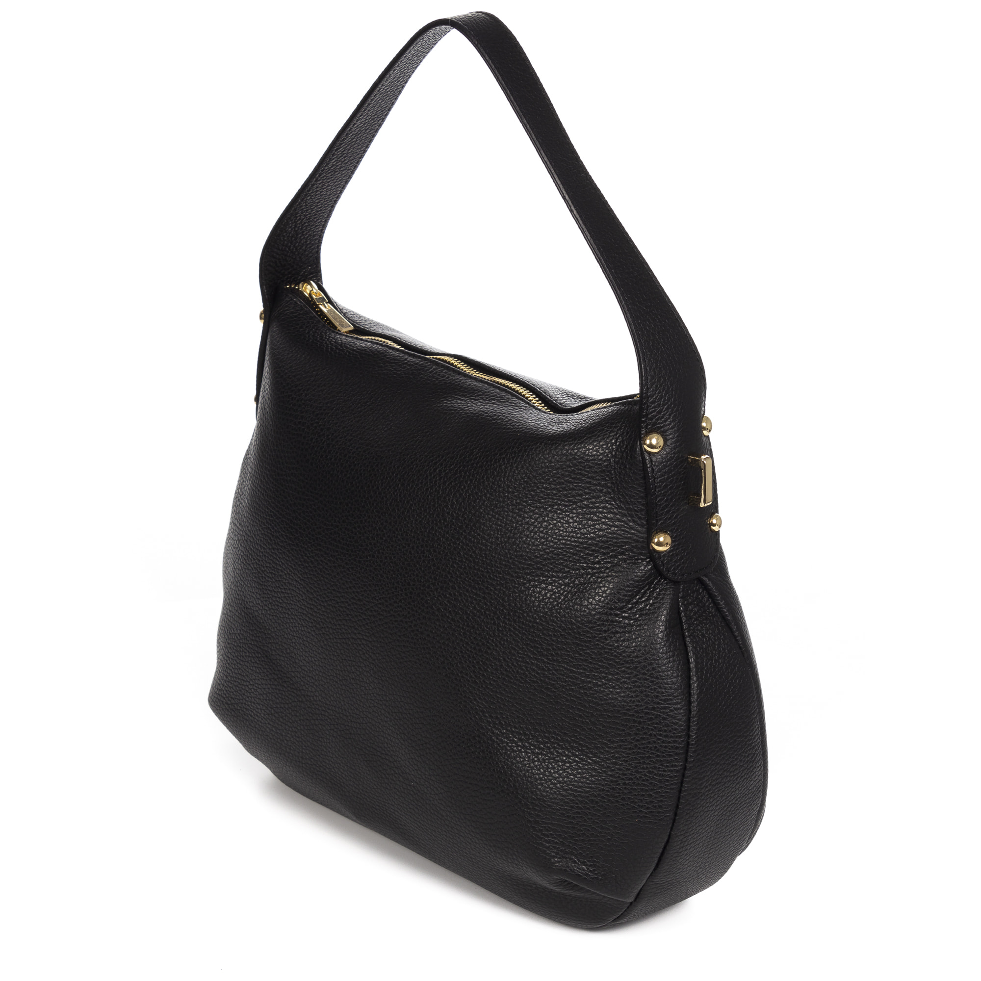 FIRENZE ARTEGIANI Borsa a Spalla da Donna Acerenza. Vera Pelle Dollaro Made in Italy 38x8x27 Cm. Colore nero