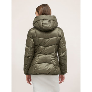 Motivi - Chaqueta acolchada con capucha y doble cremallera - Verde militare