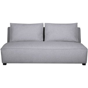 Chauffeuse 2 places design en tissu gris clair PLURIEL